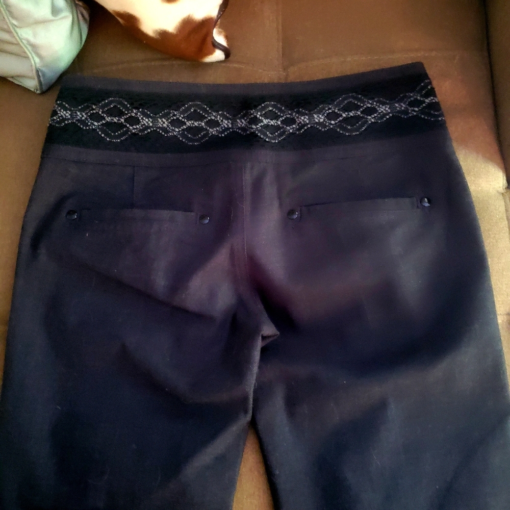 Fixed Fringe Belt Boot Cut Trousers - image 3